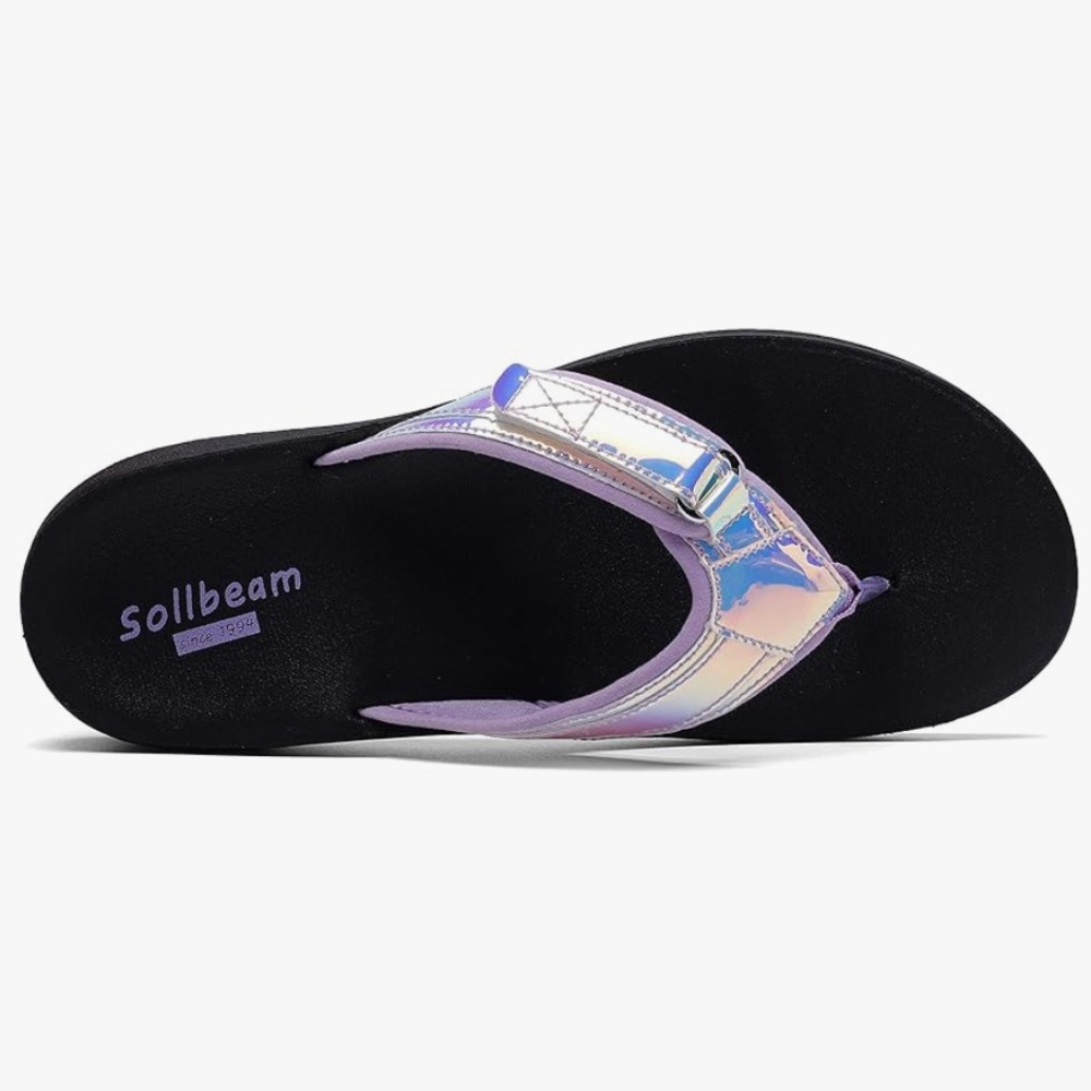 New  Sollbeam Women's Orthopedic Comfort Iridescent Sandals - Picture 5 of 7